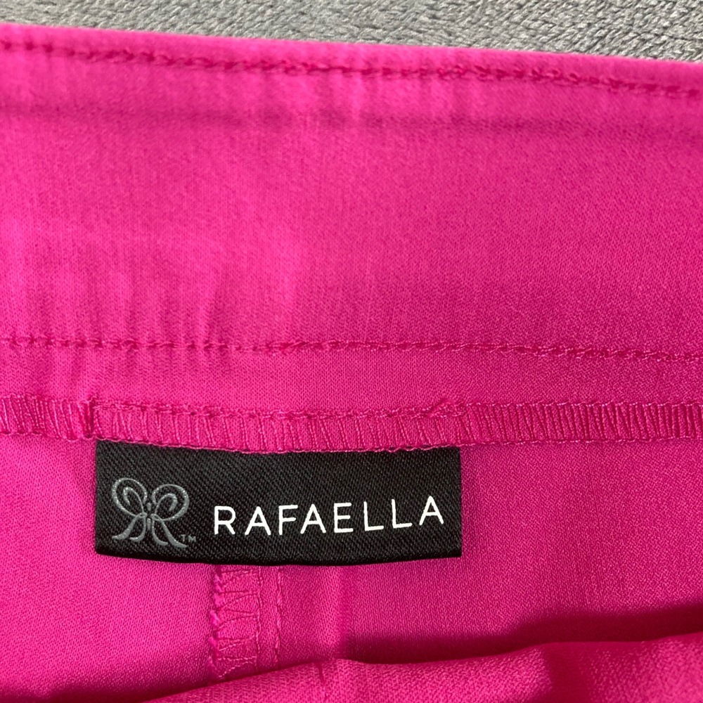 Rafaella Womens Pink Stretch Chino Shorts Silver Button Detail Size 10 - Picture 2 of 7